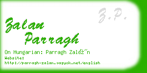 zalan parragh business card